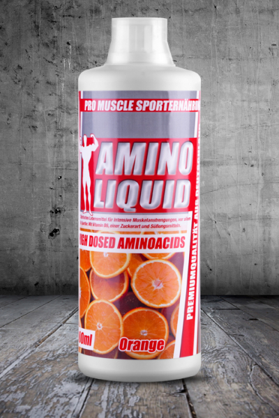 Pro Muscle Amino Liquid 1000ml Flasche Orange
